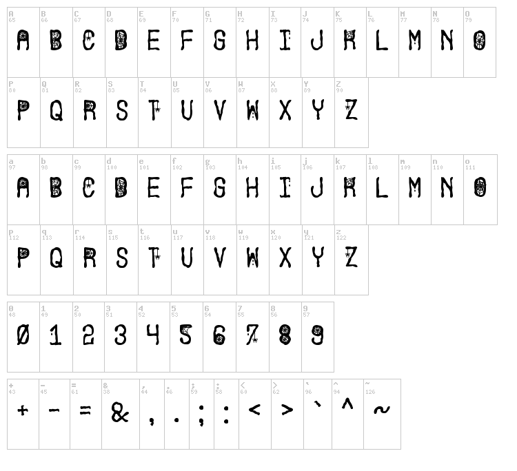 Halloween Party St font map